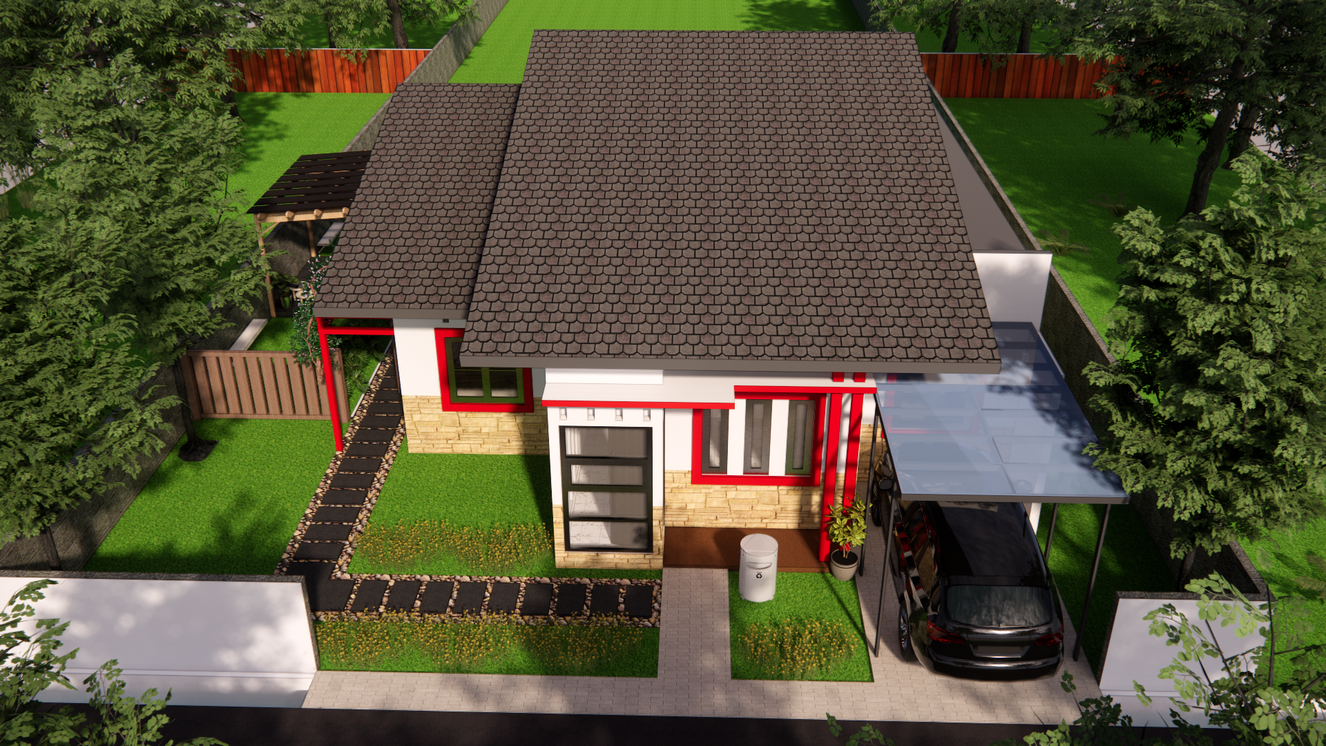 Desain Rumah 17 x 50 m Pa Gofar Ambon